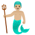 merman, medium-light skin tone